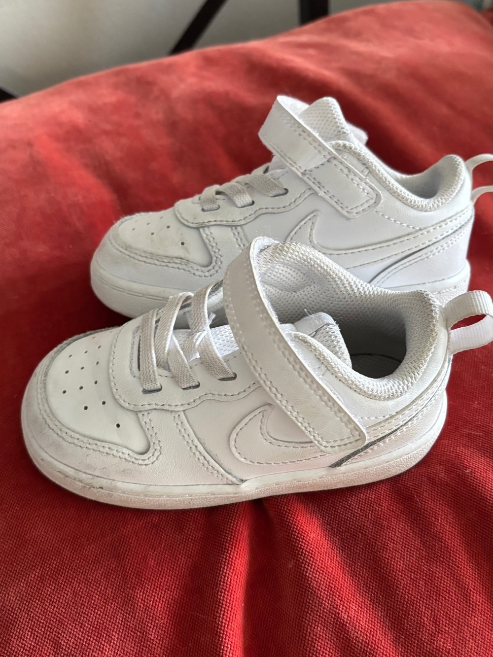 Nike Kids White Velcro & Lace Sneakers